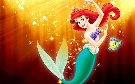 HD wallpaper: Ariel illustration, sea, cartoon, Princess, movie, Walt ...