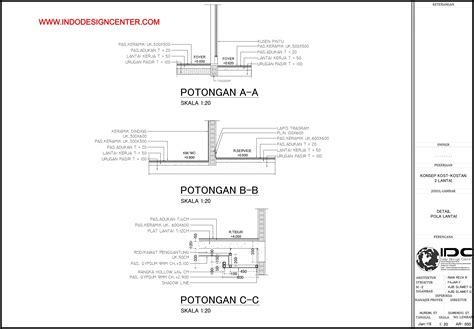 050 - Detail Pola Lantai Autocad Dwg Yogyakarta || Jakarta Bekasi Depok