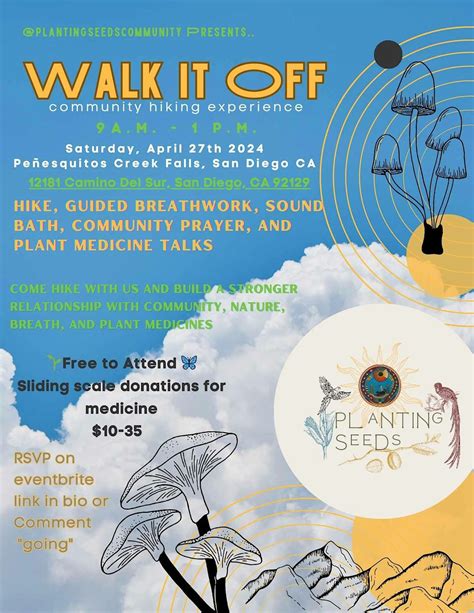 Walk It Off, Peñasquitos Creek Park kiosk, San Diego, 27 April 2024 ...