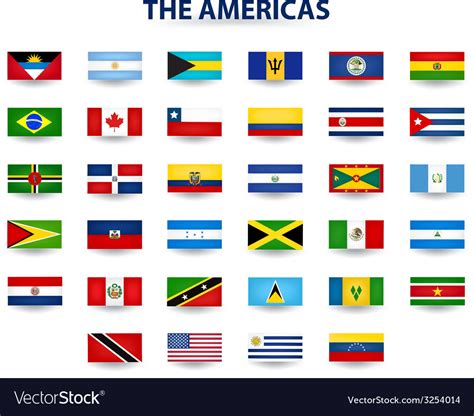 Flags of the americas Royalty Free Vector Image