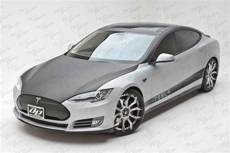 Tesla Model S Wrapped in Carbon Fiber and Stealth