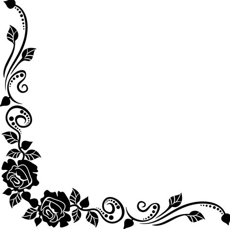 Flower Corner Border Svg - Beautiful Insanity