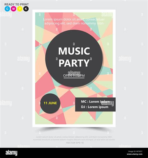 Disco music party invitation template hi-res stock photography and ...