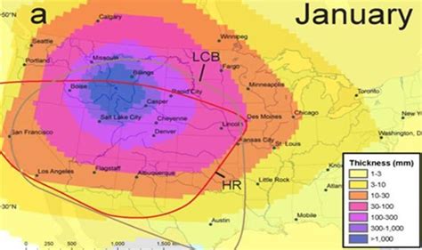 Yellowstone volcano eruption map: Nowhere is safe from volcanic blast ...