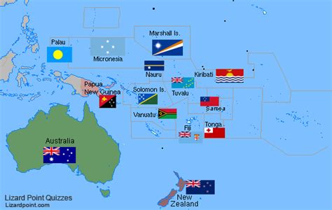 Oceania Country Flags