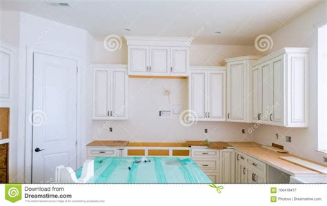 Installing New Induction Hob in Modern Kitchen Stock Image - Image of ...