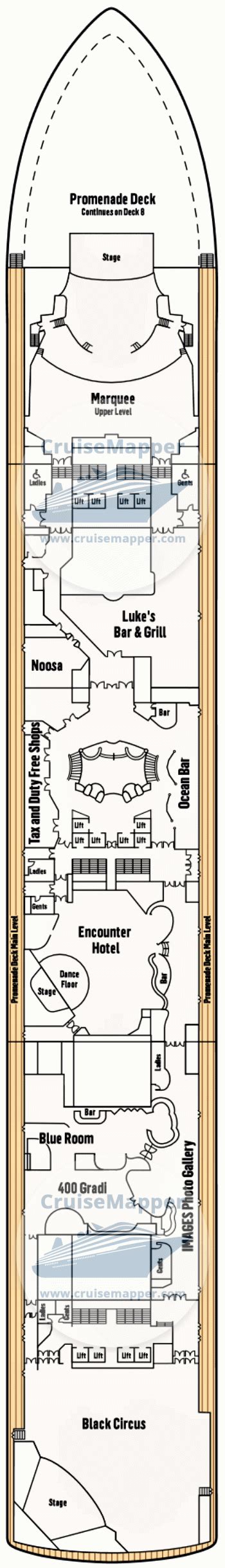 Pacific Encounter deck 7 plan | CruiseMapper