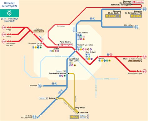 Map of Paris airport transportation & terminal