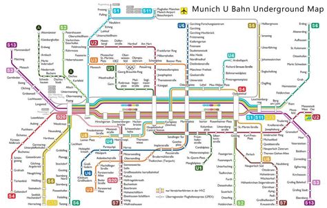 München Munich U Bahn Map & Rings | Chameleon Web Services