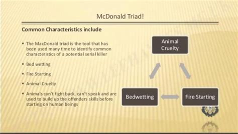 McDonald Triad! Common Characteristics include E The MacDonald triad is ...