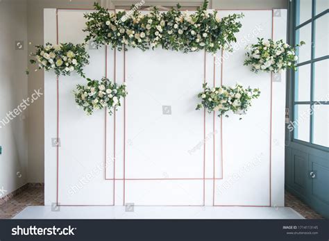 Wedding Flower Backdrop Design Indoor Stock Photo 1714113145 | Shutterstock