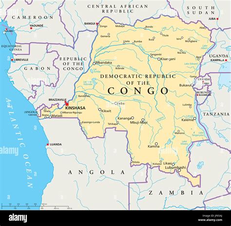 Congo Physical Map