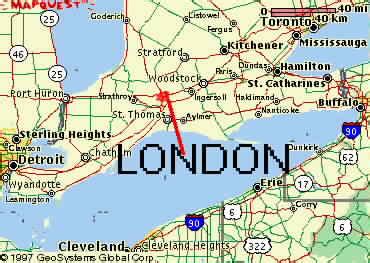 London Ontario Canada Map