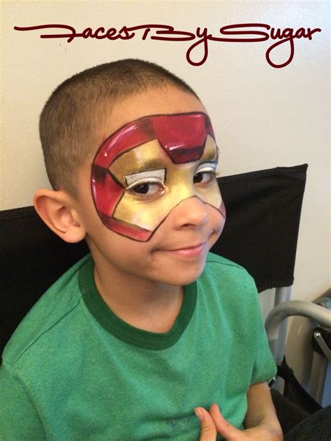 Iron Man Face Painting Mask