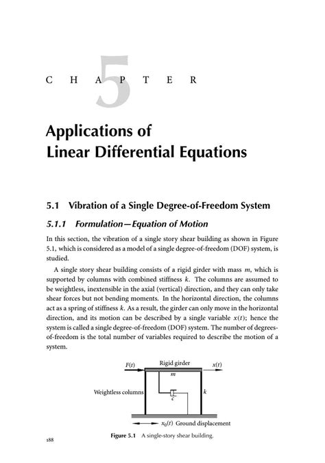 Applications of Linear Differential Equations (Chapter 5 ...