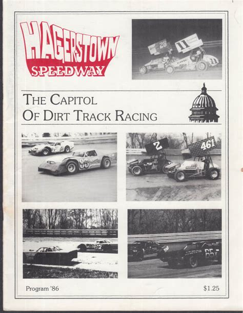 Hagerstown Speedway PA Dirt Track Program 6/22 1986 Bonebrake Durboraw &c