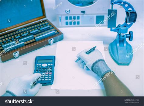 Calibration Outside Micrometer Laboratory Stock Photo 549181528 ...