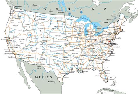 Printable Us Road Map