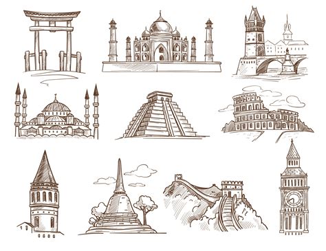 Architectural Sketches Of Famous Buildings