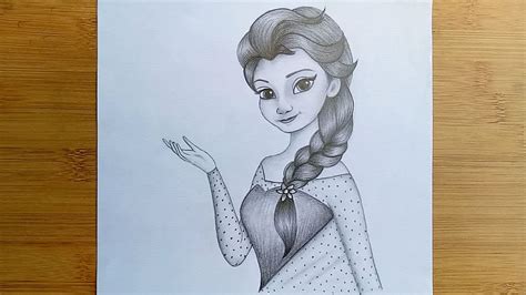 How to draw Disney Princesses Elsa // Easy way to draw Princess Elsa ...