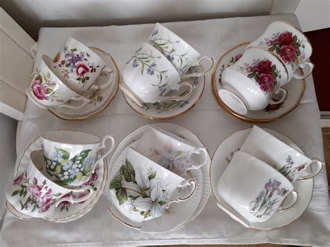 Cups and saucers (12) - Porcelain - Catawiki