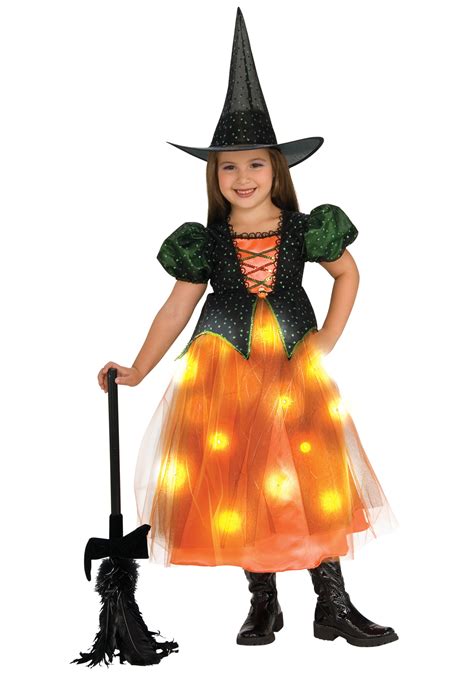 Twinkle Witch Costume for Girls | Light up Dress W/ Hat