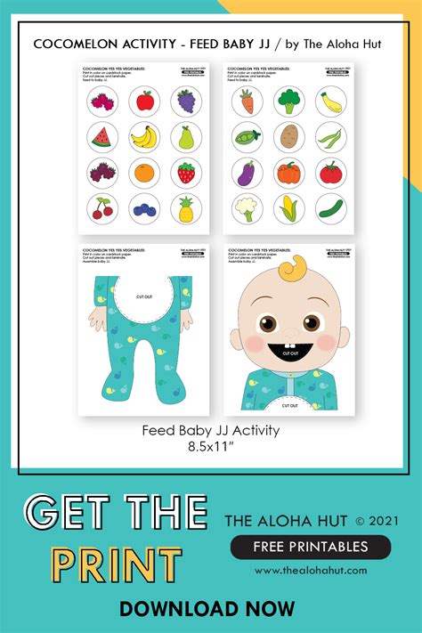 FREE Printable Cocomelon Activity - Feed Baby JJ Fruits + Vegetables ...