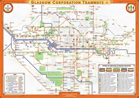 Glasgow Corporation Tramways | A fantasy schematic map of th… | Flickr