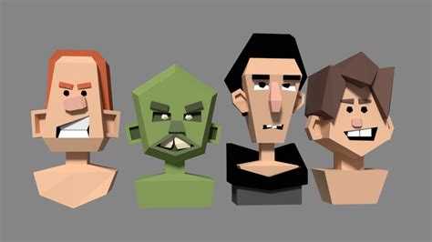 experimental lowpoly head studies by Mezaka on DeviantArt | Low poly ...