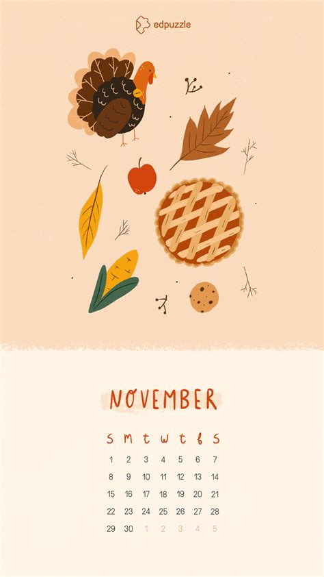 November Calendar Wallpaper | Edpuzzle Blog