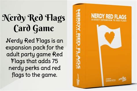 Nerdy Red Flags Rules & Cards - Miexto Card Games