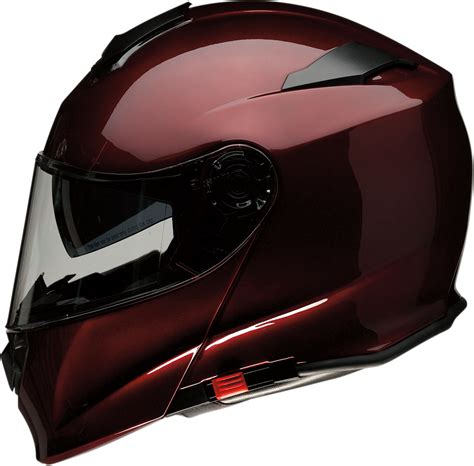 Z1R Solaris Unisex Gloss Wine Red Fullface Modular Motorcycle Riding ...