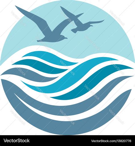 Ocean logo design Royalty Free Vector Image - VectorStock