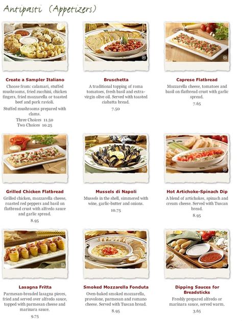 OLIVE GARDEN MENU - Markus Ansara