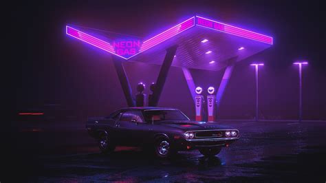 Vaporwave Purple Neon Lights Night Darkness 4K HD Wallpapers | HD ...