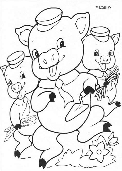 Three little pigs coloring pages - Hellokids.com