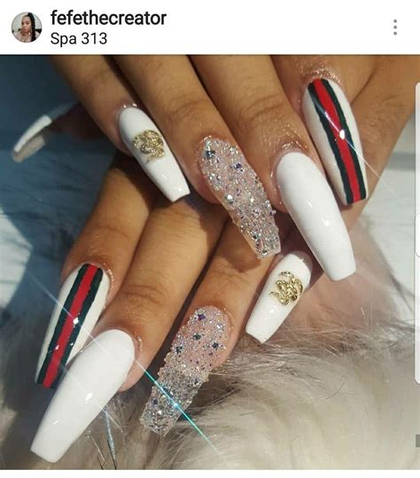 Pin by Jacquelyn Jones on Nailed it | Gucci nails, Swag nails, Long ...