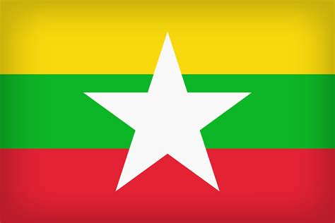 Myanmar Large Flag | Myanmar flag, Burmese flag, Flags of the world