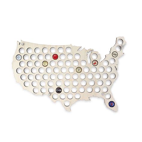 Beer Cap Map USA | American brewery | UncommonGoods