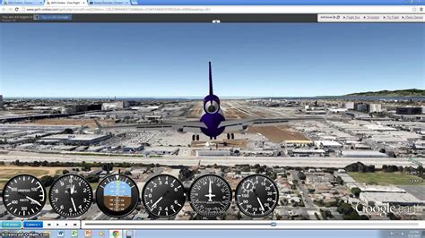 How to land in GEFS-Online (Google Earth Flight Simulator) - YouTube