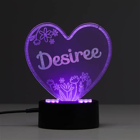 Neon Style Heart Acrylic LED Nightlight