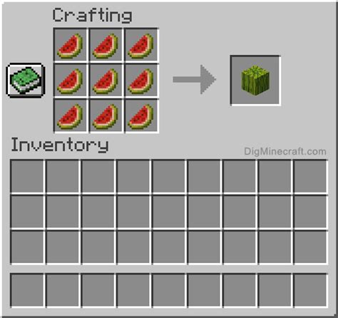 How to make a Block of Melon in Minecraft