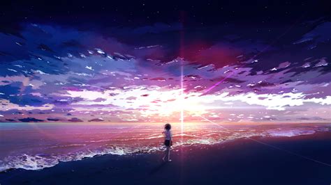 Anime, Sunrise, Scenery HD Phone Wallpaper | Rare Gallery