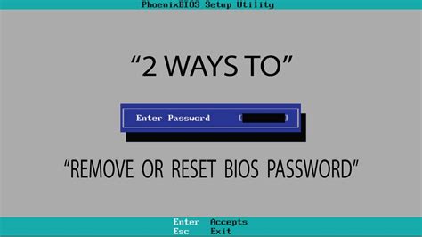 How to remove or reset bios password 100% working - YouTube