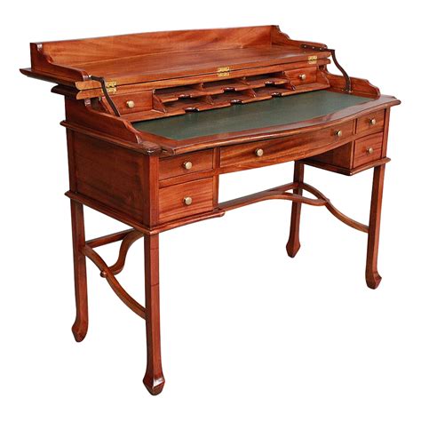 Solid Mahogany Wood Writing Desk - Antique Style - Guaranteed against ...