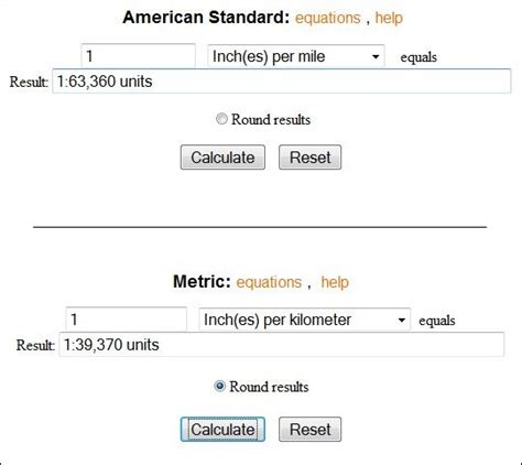 Two Online Map Scale Calculators