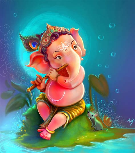 Ganesh Cartoon Wallpapers - Wallpaper Cave