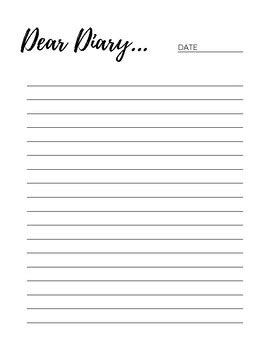 Dear Diary Letter by Claire Wilson | TPT