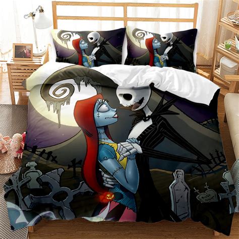 Nightmare Before Christmas Bedding Set 3 Piece Cartoon Duvet | Etsy