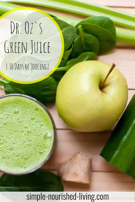 Dr. Oz Energizing Green Drink Juice | Simple Nourished Living